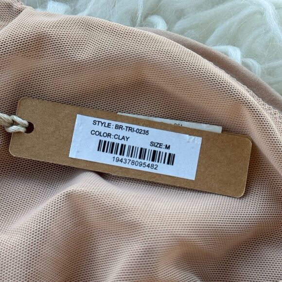 Skims Fits Everybody Crossover Bralette Clay Size Medium - Picture 7 of 7